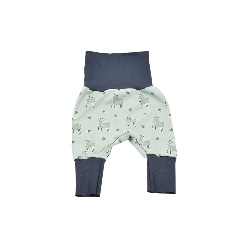Sarouel Evolutif Bebe Confortable Imprime Lama En Coton Bio Sarouel Evolutif Bebe Confortable Imprime Lama En Coton Bio