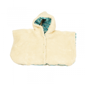 poncho imprimé en coton bio GOTS