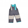 salopette évolutive coton bio doublure turquoise Little Woude