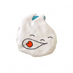 pochette coton bio chanvre joie doublure bleu