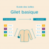 tailles gilet enfant bio
