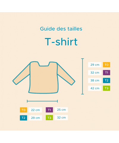 tailles t-shirt bio