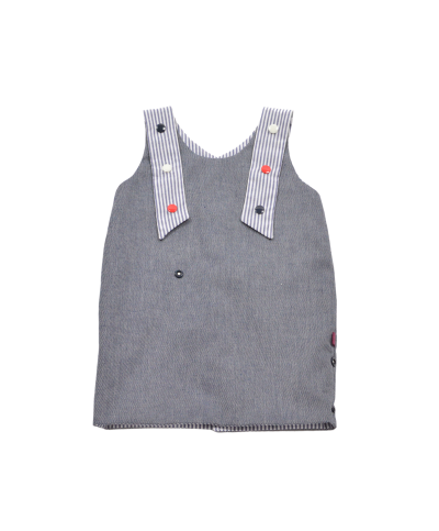 Robe en jean à rayures