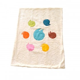 couverture en coton bio effet peau de mouton