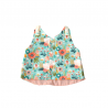 débardeur enfant motif fleurs en coton bio
