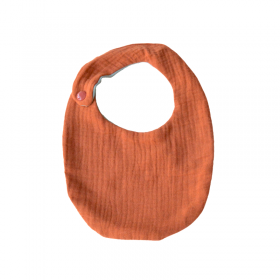 bavoir terra cotta en coton bio