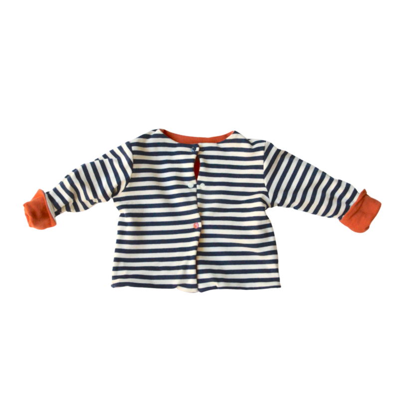gilet fille ou garçon réversible à rayures gilet fille ou garçon réversible à rayures