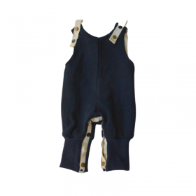 Salopette bébé bleu marine en coton bio
