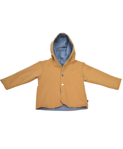 gilet à capuche beige pour enfant