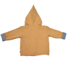 gilet à capuche enfant réversible beige et effet jean