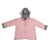 gilet à capuche rose enfant