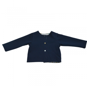 gilet bleu marine réversible