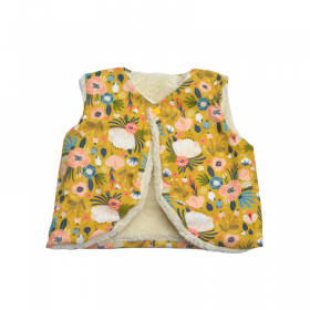 gilet chaud enfant à motif fleurs