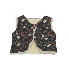 gilet à fleurs bébé
