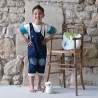 salopette evolutive en jean coton bio garçon 5 ans