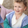 gilet effet jean couleur emeraude enfant photo portée