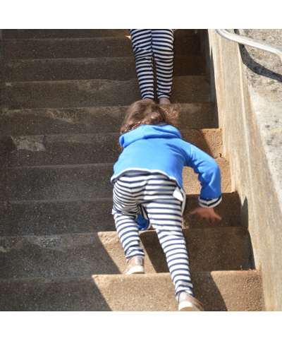 legging rayé pour bébé coton bio