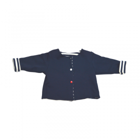 gilet enfant réversible rayé marine