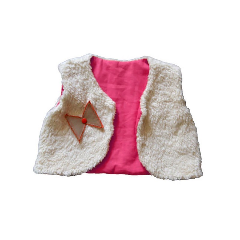 gilet du berger evolutif reversible ecru et fuchsia gilet du berger evolutif reversible ecru et fuchsia