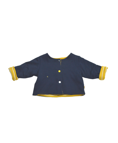 gilet bébé moutarde