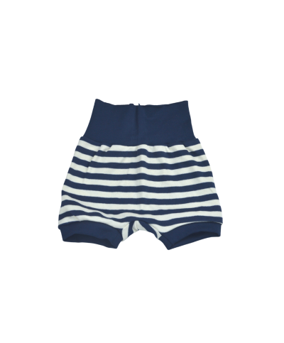short à rayures marine