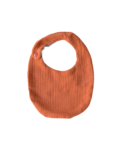 bavoir terra cotta en coton bio