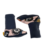 chaussons bébé lion rose