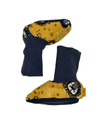 chaussons bébé lion moutarde