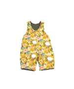 salopette bébé fleurs ocre
