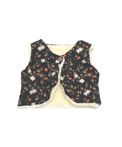 gilet à fleurs bébé