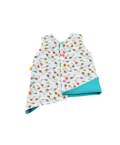 robe en popeline turquoise pour filles