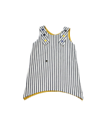 Robe évasée réversible à rayures