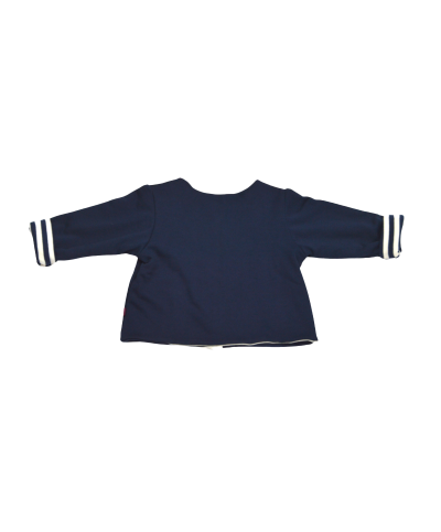 Gilet marine à rayures
