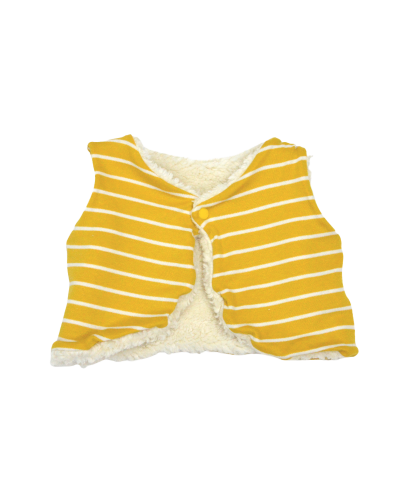 Gilet du berger rayé moutarde