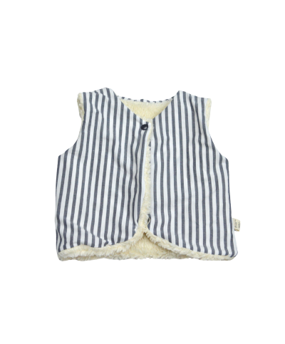 Gilet du berger réversible à rayures