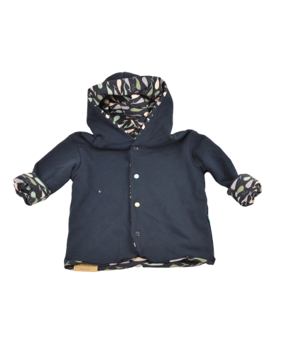 veste a capuchon reversible baleines pour enfants