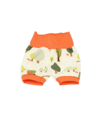 short confortable coton bio motif renards