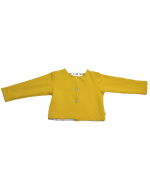 gilet moutarde velo pour bebe coton bio