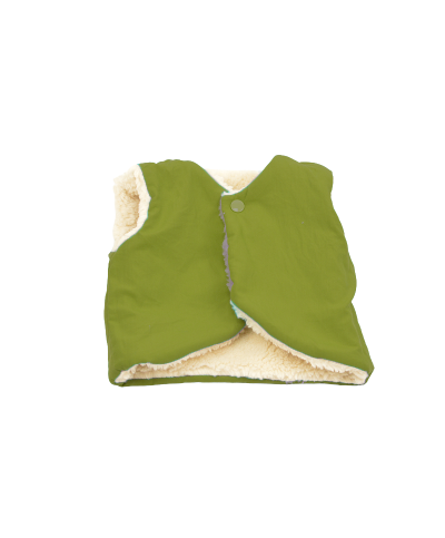 gilet du berger kaki réversible