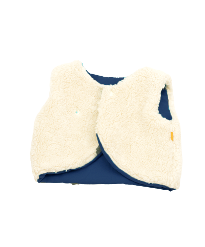 gilet du berger bleu marine réversible