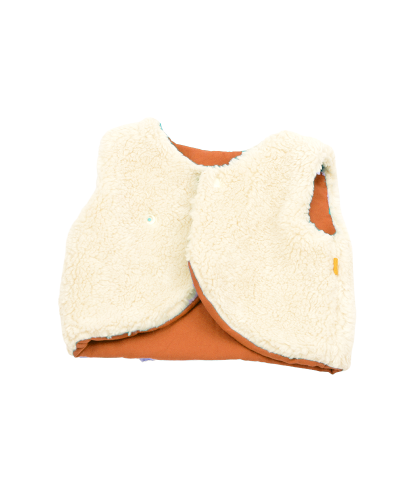 gilet du berger rose réversible