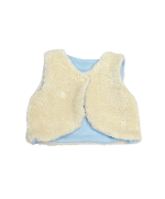 gilet doux pour bébé bleu ciel