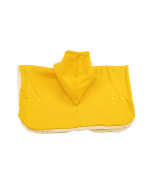 poncho réversible moutarde à capuche