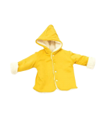 veste toute douce à bouton moutarde