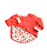 gilet pratique à boutons rouge