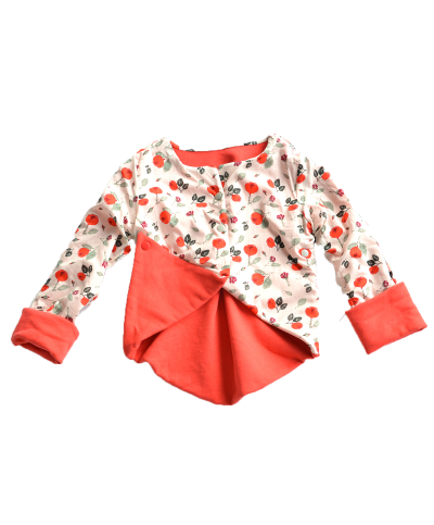 gilet reversible pour enfant coquelicots