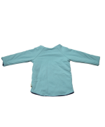 pull polaire en coton bio bleu marine reversible bleu claire pour enfant made in france