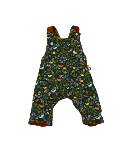 Salopette sarouel en molleton doublure petits oiseaux