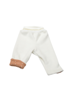 Pantalon leggings réversible motif points blanc sur fond pêche