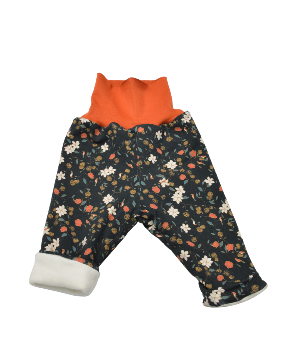 Pull rayé orange et pantalon molleton blanc bébé garçon 6 mois